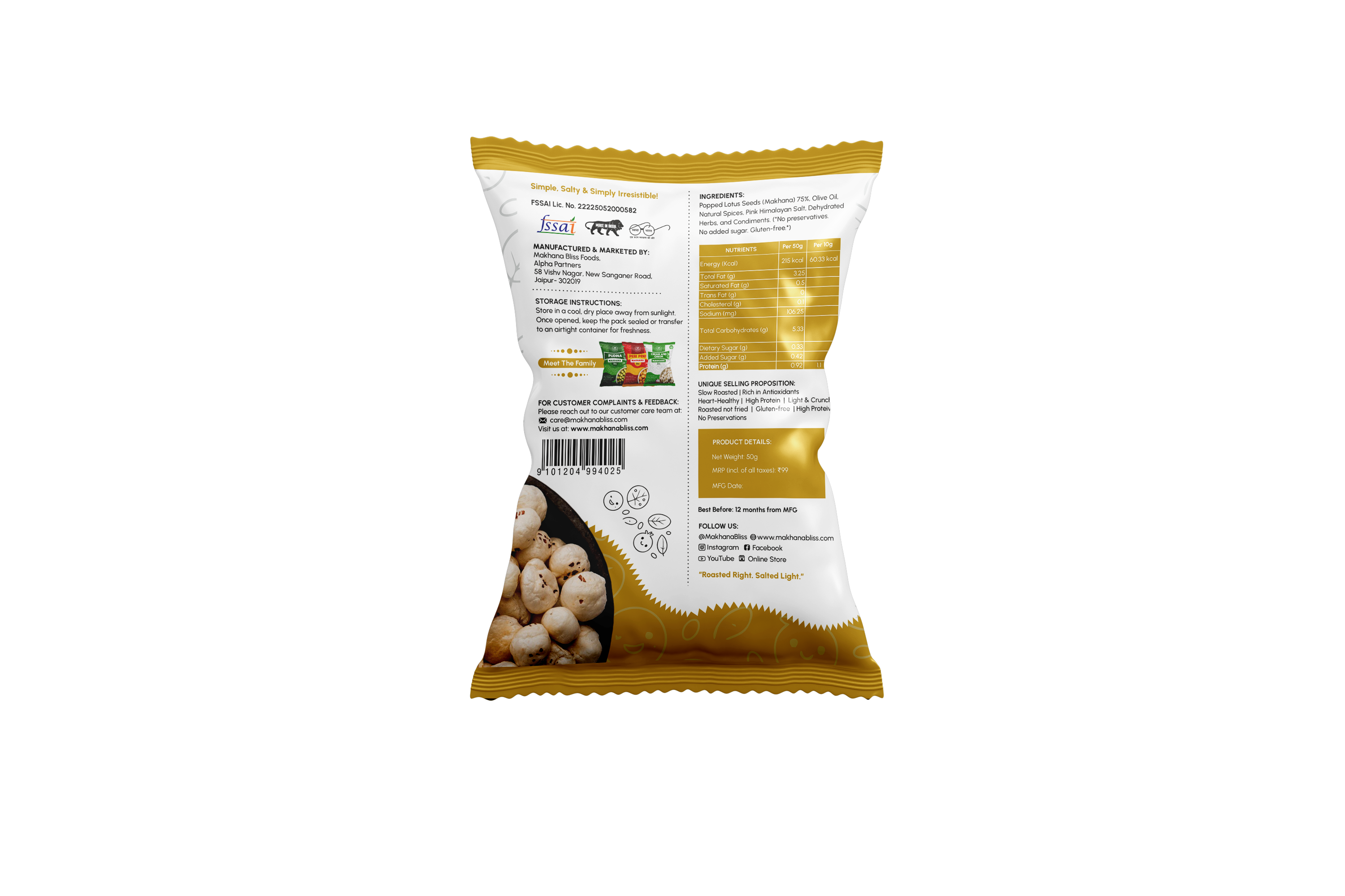 Salted & Roasted Makhana – Roasted Right. Salted Light.