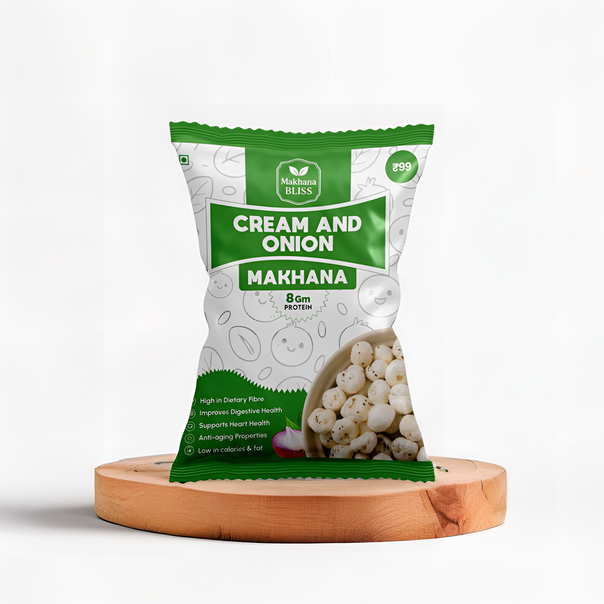 Cream & Onion Makhana – The Perfect Balance of Taste & Health
