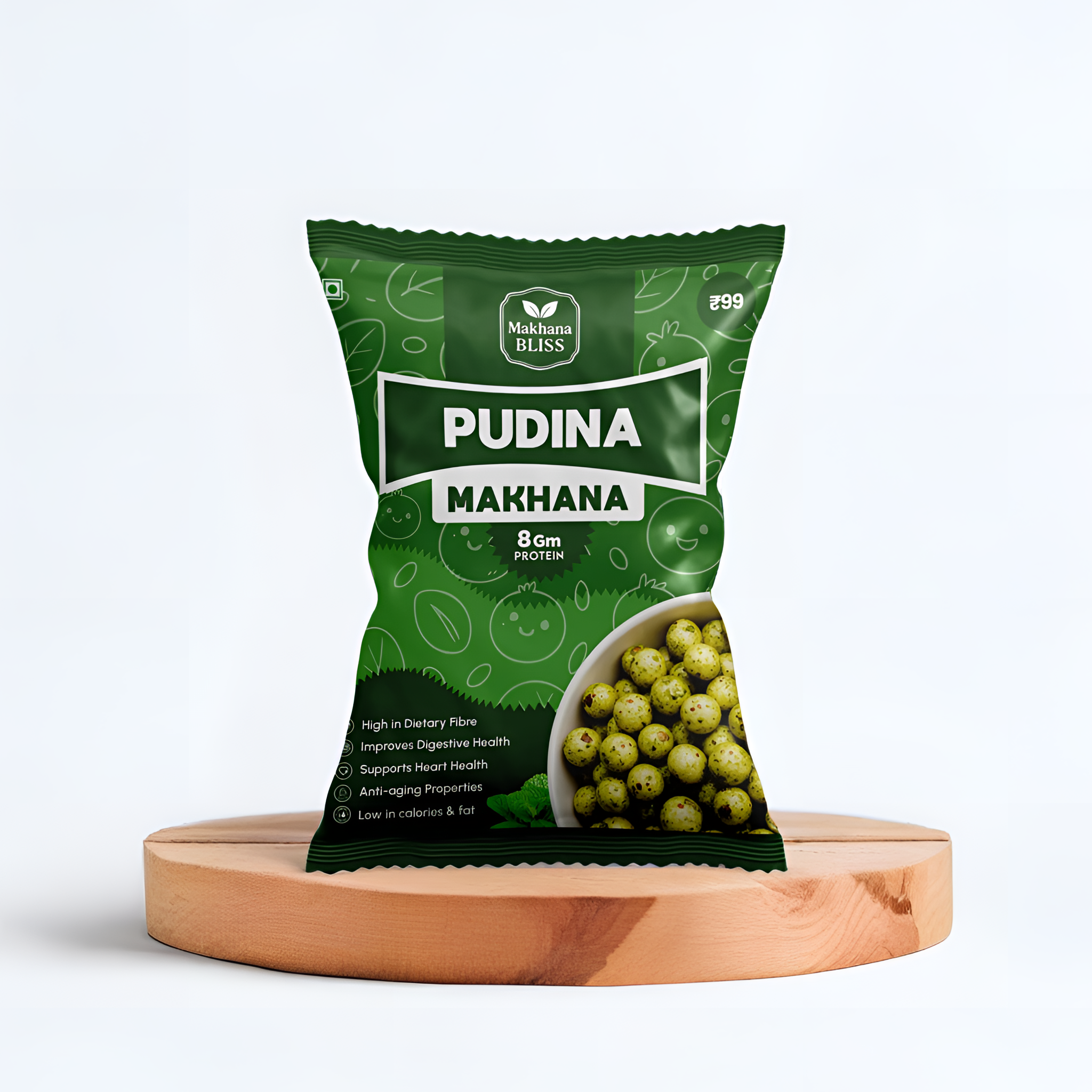 Pudina Makhana – Minty Zing, Guilt-Free Munching!